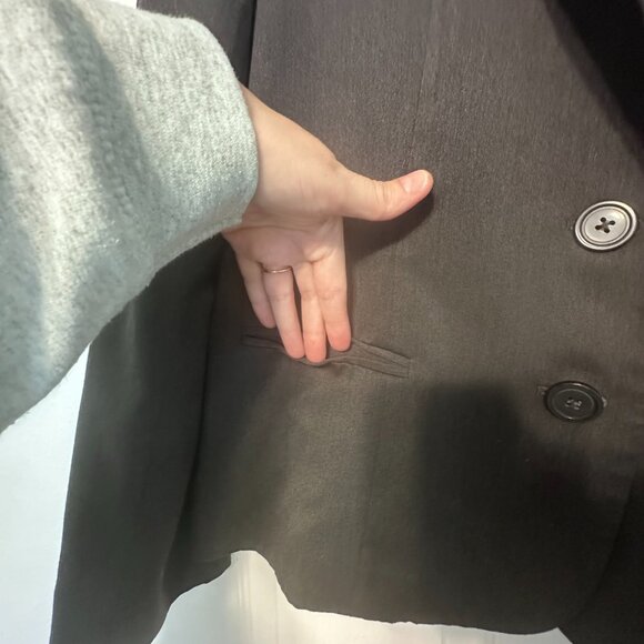 Anne Klein Suit Blazer Jacket Charcoal Gray Size 16 - Picture 4 of 7